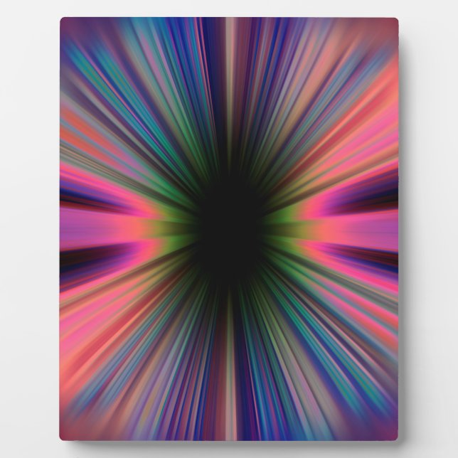 Colourful sunburst rays plaque (Front)