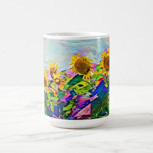Colourful Sunflower Art Mug Cup