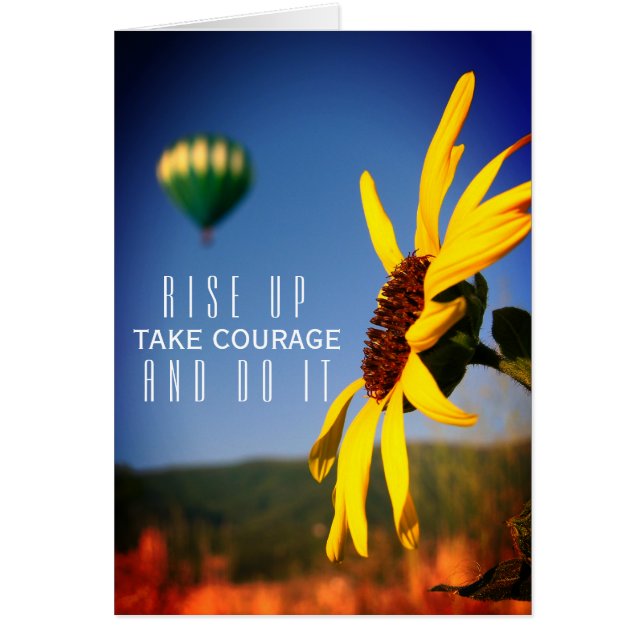 Colourful Sunflower & Balloon Encouragement (Front)