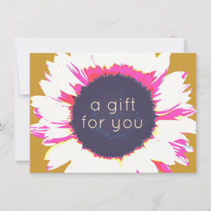 Colourful  Sunflower Floral Gift Certificate