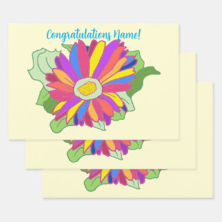 Colourful Sunflower Petals Autograph Wrapping Pape Paper Sheet