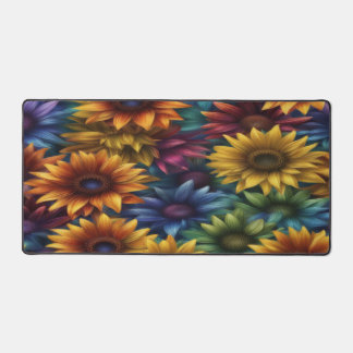 Colourful Sunflowers - Desk Mat