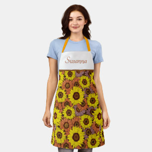 Colourful Sunflowers Pattern Apron