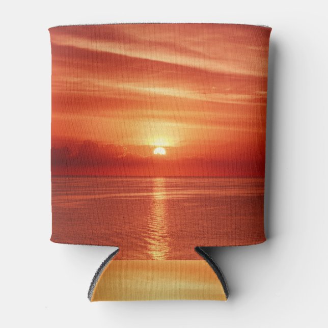 Colourful sunrise at sea, dramatic clouds. can cooler (Front)