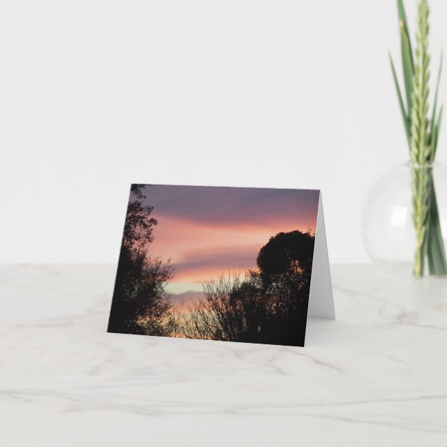 Colourful Sunrise on a blank note card (Front)