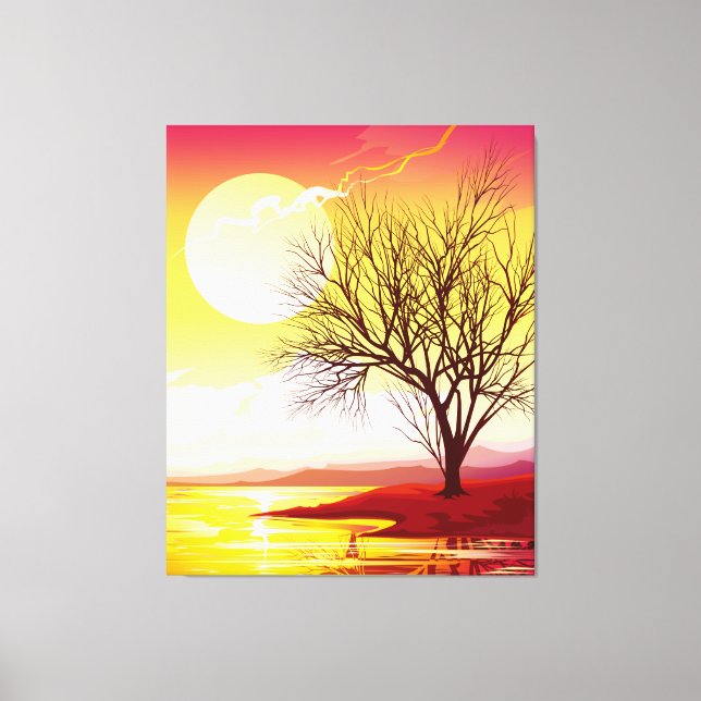 Colourful Sunset Canvas Print (Front)