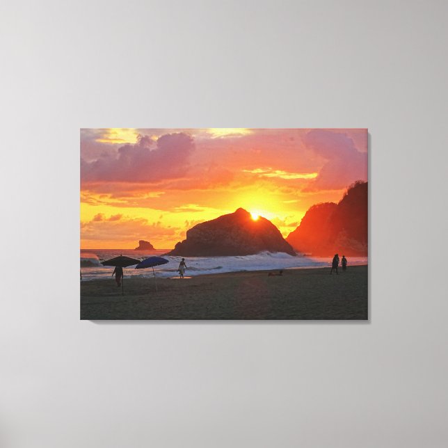 Colourful Sunset Canvas Print (Front)