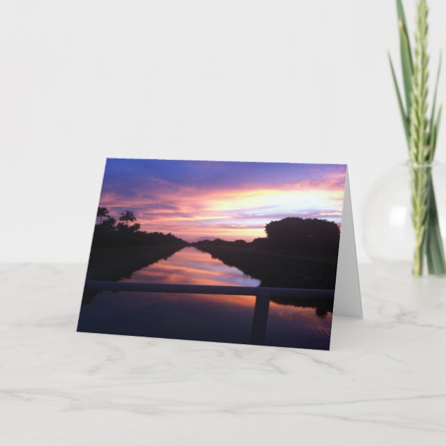 Colourful Sunset Greeting Card (Front)