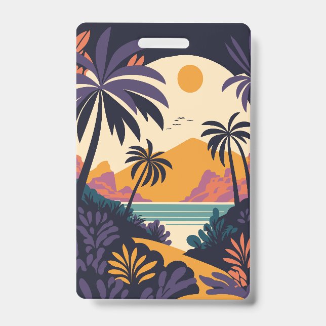 Colourful sunset ID Badge (Front)