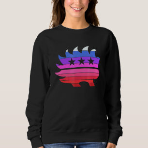 Colourful Sunset Libertarian Porcupine Cool Stylis Sweatshirt