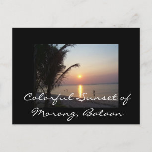 Colourful Sunset of Morong, Bataan Postcard