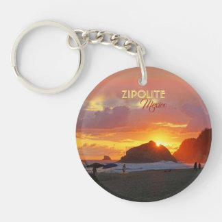 Colourful Sunset Zipolite / Mexico Key Ring
