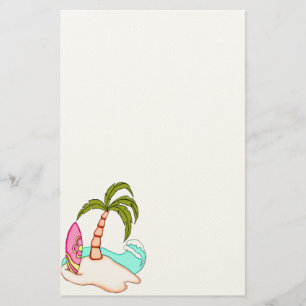 Colourful Surfboard Island 2 Stationery