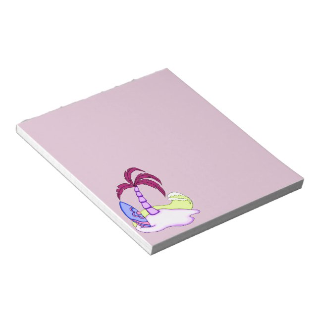 Colourful Surfboard Island 3 Notepad (Angled)