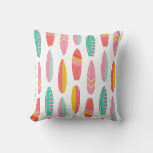 Colourful Surfboard Pattern Cushion