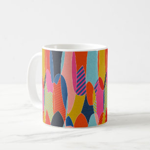 Colourful surfboards coffee mug