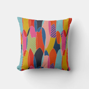 Colourful surfboards cushion