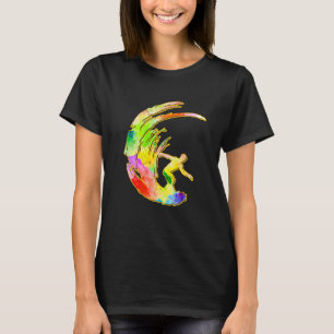 Colourful Surfer Wave Surfing Ocean Surfboard Surf T-Shirt