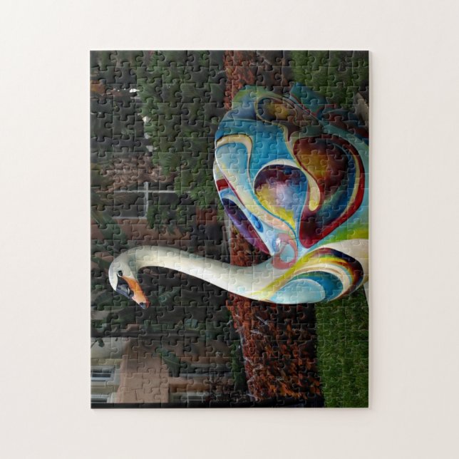 Colourful Swan Jigsaw Puzzle (Vertical)