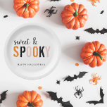 Colourful Sweet And Spooky | Happy Halloween  Paper Plate<br><div class="desc">Colourful Sweet And Spooky | Happy Halloween</div>