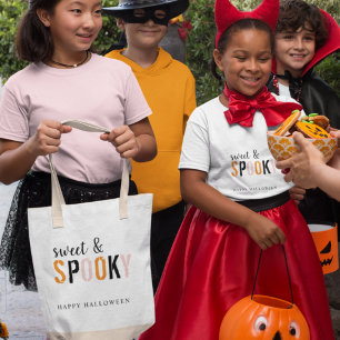 Colourful Sweet And Spooky   Happy Halloween  Tote Bag