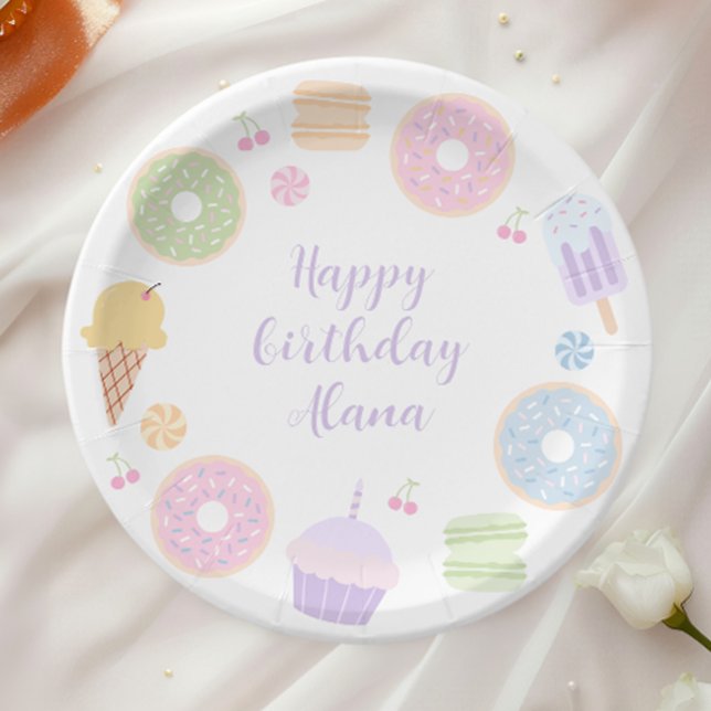 Colourful Sweet Birthday Paper Plate (Creator Uploaded)