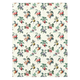 Colourful Sweet Botanical Vintage Fruit on White Tablecloth