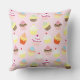 Colourful Sweet Cupcakes Pattern Throw Pillow (Back)