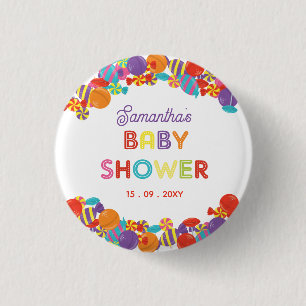 Colourful Sweet Fun Candy Baby Shower 3 Cm Round Badge
