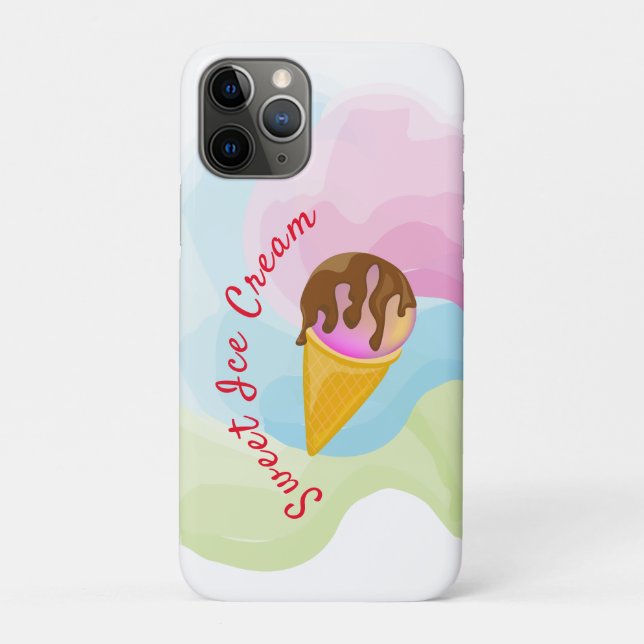 Colourful sweet ice cream in a cone Case-Mate iPhone case (Back)