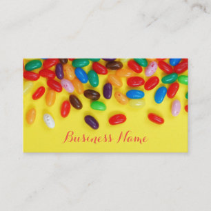 Colourful sweet jelly beans business card