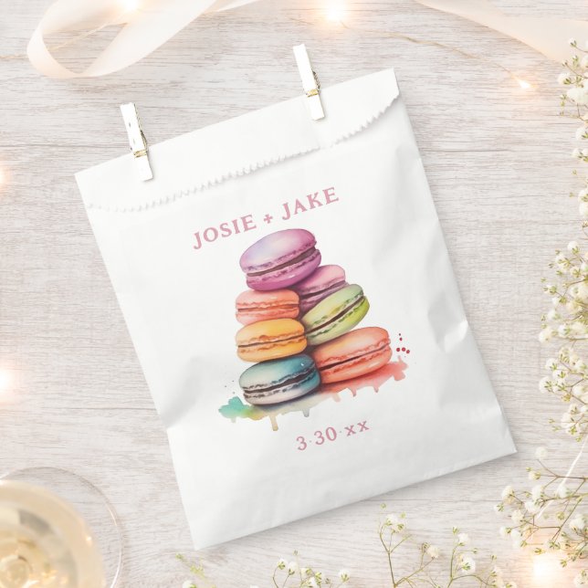 Colourful sweet macaroons favour bags (Clipped)