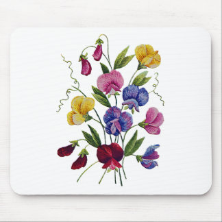 Colourful Sweet Peas Mouse Mat
