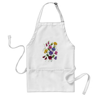 Colourful Sweet Peas Standard Apron