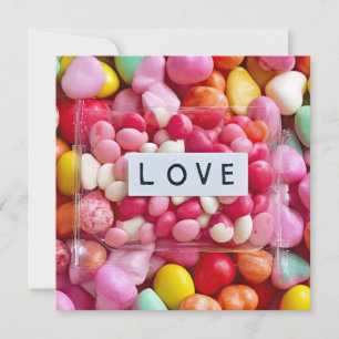 Colourful Sweetheart Candy Love Valentine's Presen Card