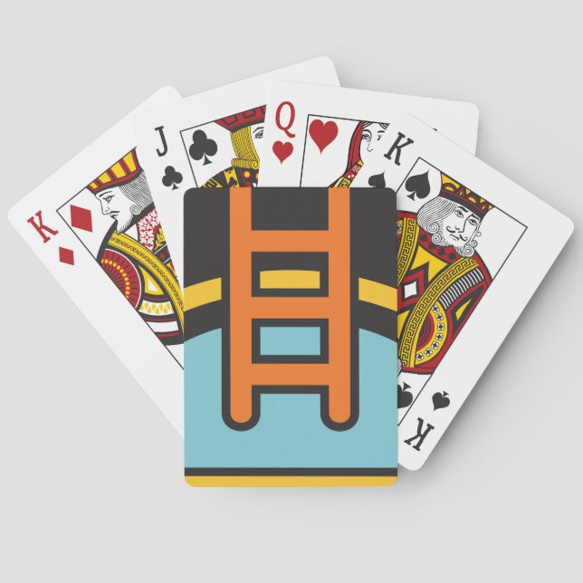 Colourful Swimming Pool Icon Playing Cards (Back)
