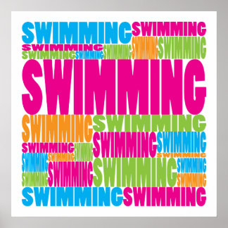 Colourful Swimming Poster