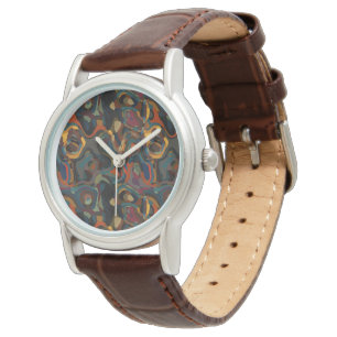 colourful swirl abstract watch