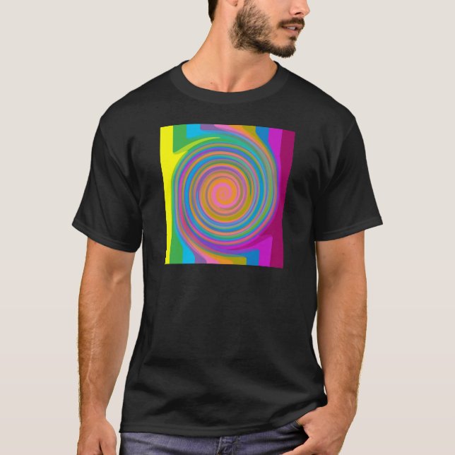 Colourful swirl design T-Shirt (Front)