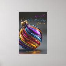 Colourful Swirl Glass Ornament Sparkle Holiday