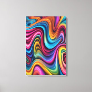 Colourful Swirl Graphic Art Design Canvas Print