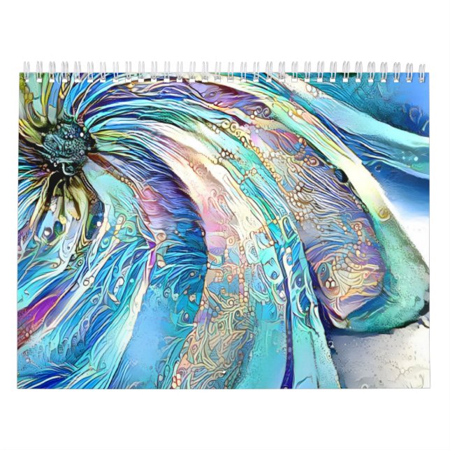 Colourful swirl leaves of exotic flower  calendar (Cover)