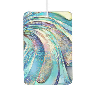 Colourful swirl leaves of exotic flower  car air freshener