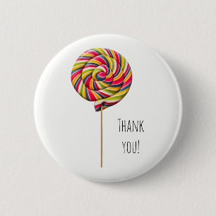Colourful Swirl Lollipop Button