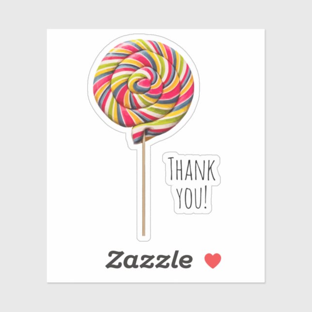 Colourful Swirl Lollipop Contour Sticker (Sheet)