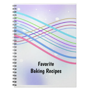 Colourful Swirl  of Ribbons Notebook