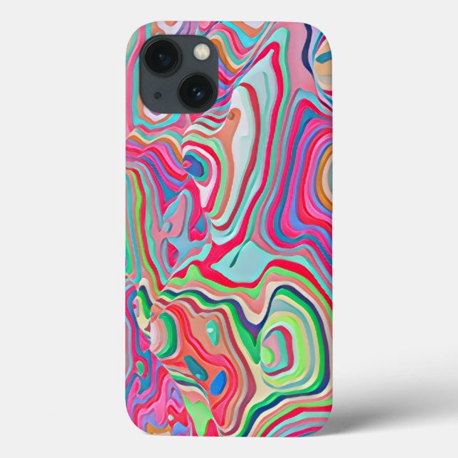 Colourful Swirl of Whirl Liquid Abstract Case-Mate iPhone Case (Back)