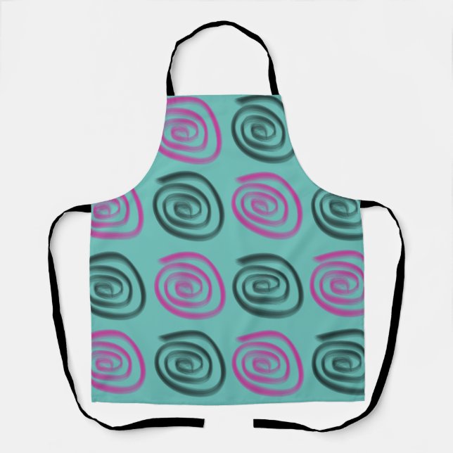 Colourful Swirl Pattern Apron (Front)