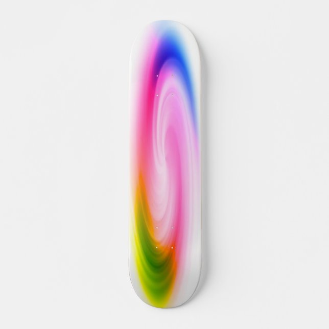 Colourful Swirl Skateboard (Front)