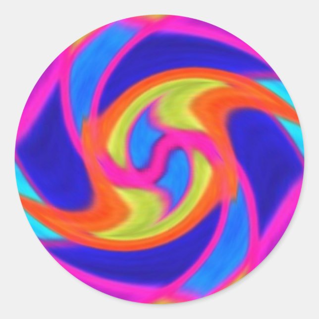 Colourful Swirl Stickers (Front)